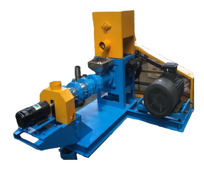 Floating fish feed extruder